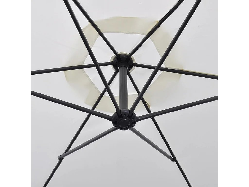 Parasol en porte-à-faux 3 m Blanc sable