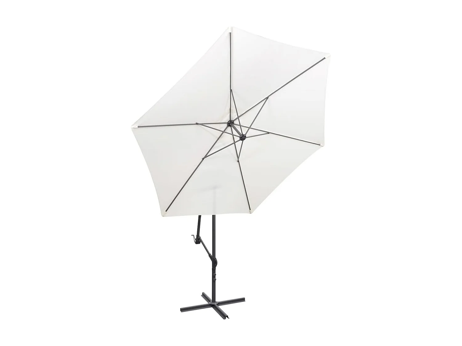Parasol en porte-à-faux 3 m Blanc sable