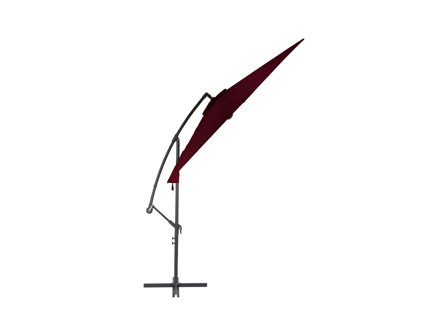 Parasol déporté avec mât en aluminium Bordeaux 300cm