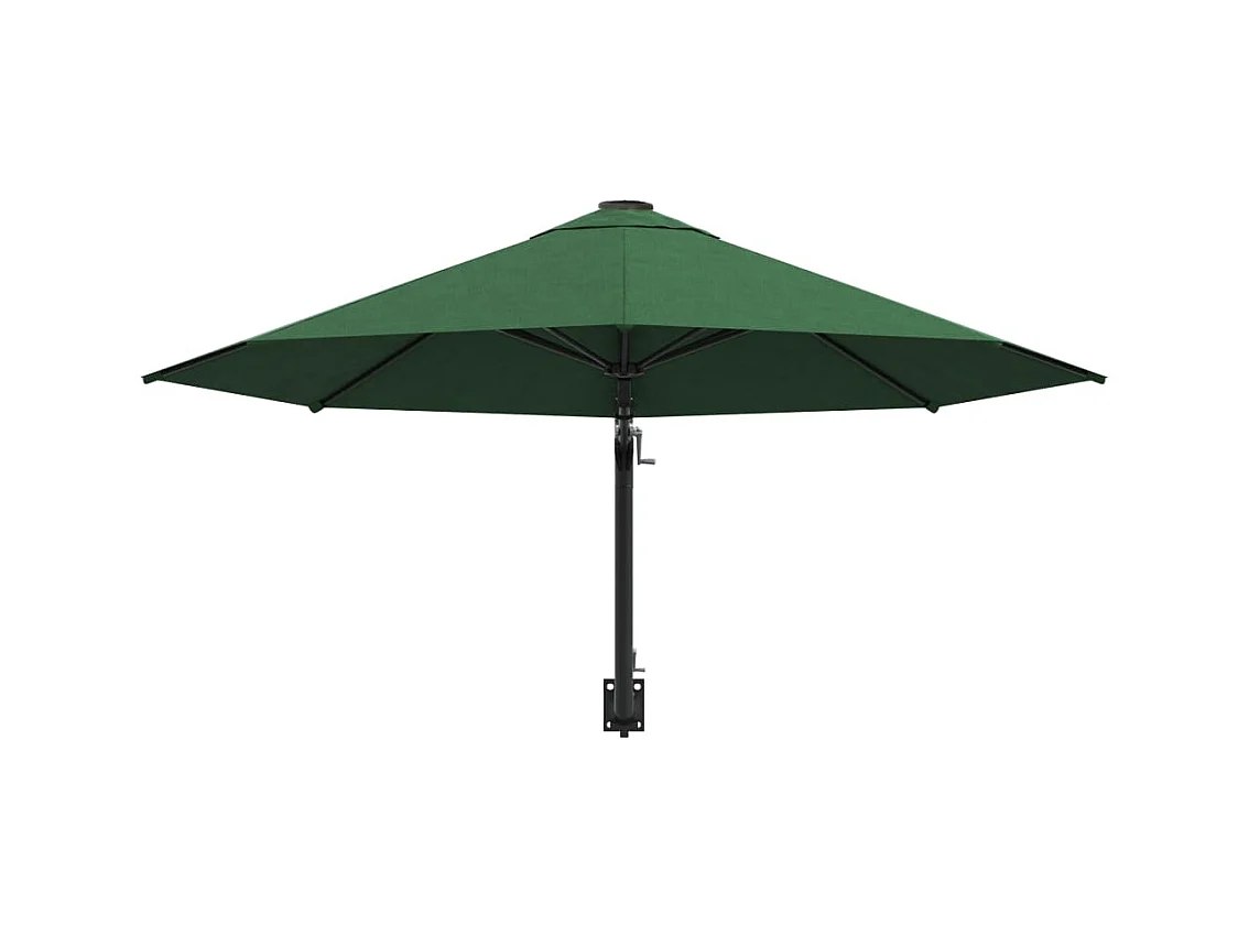 Parasol mural avec mât métallique 300cm Vert