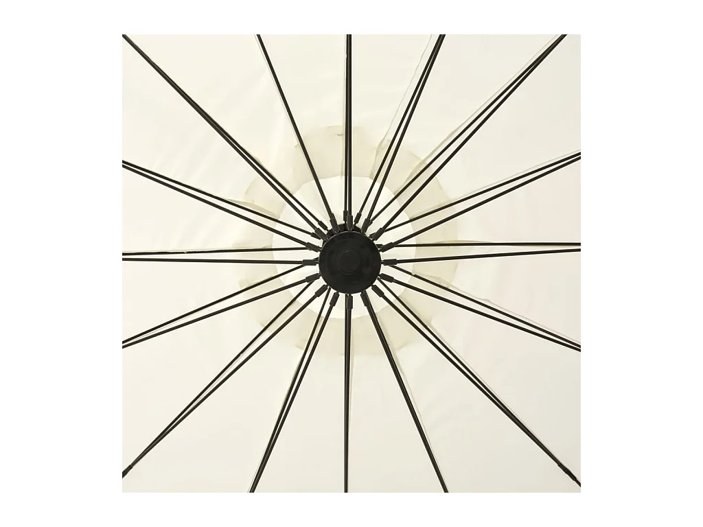 Parasol suspendu Blanc 3 m Aluminium