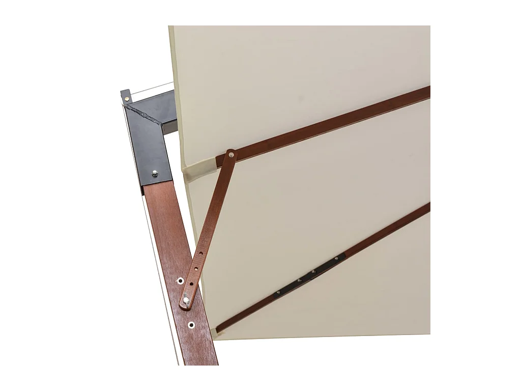 Parasol 300x300 Poteau en bois Blanc