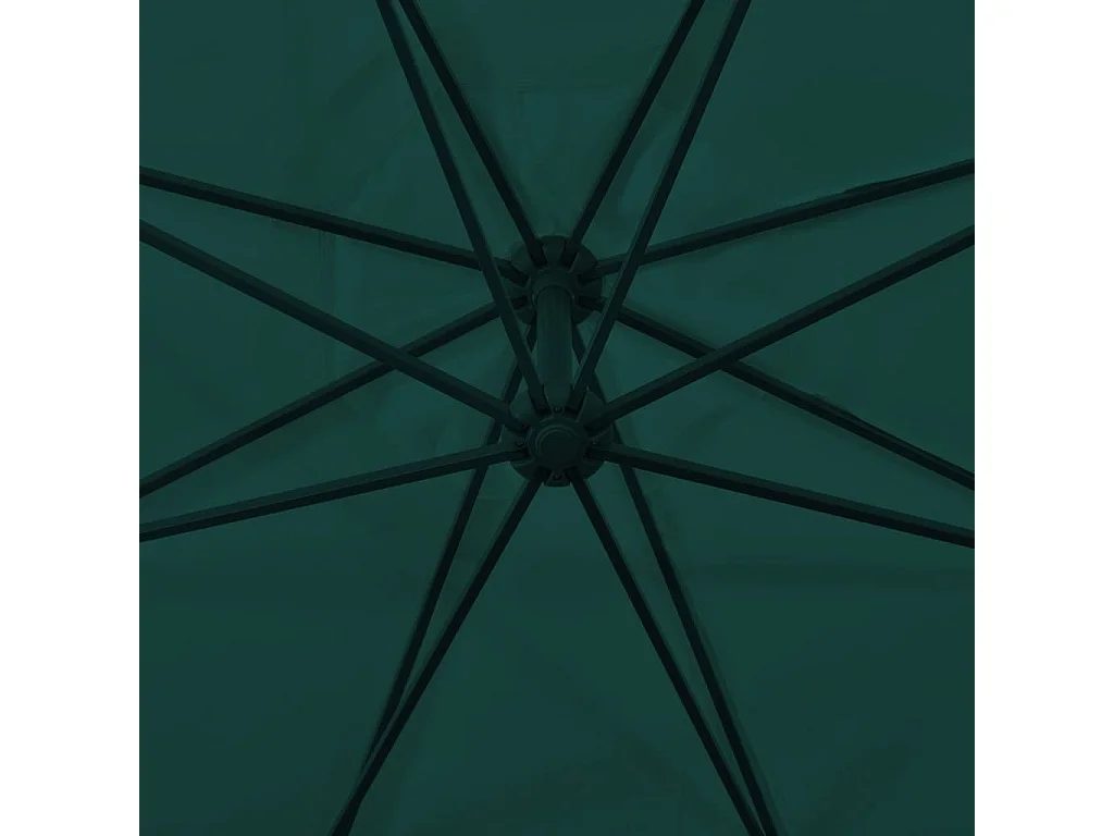 Parasol en porte-à-faux 3,5 m Vert