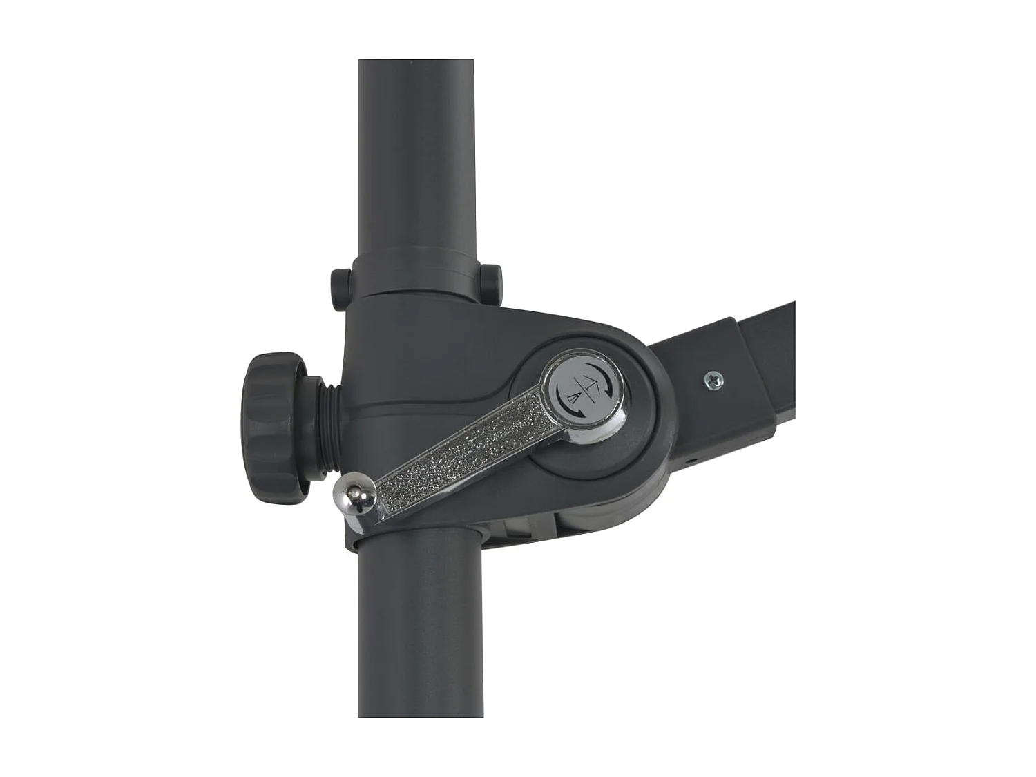 Parasol déporté avec mât en acier Rouge bordeaux 300cm