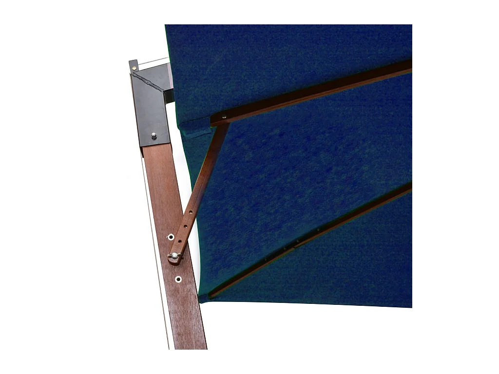 Parasol suspendu avec mât Bleu azuré 3x3 m Bois de sapin massif