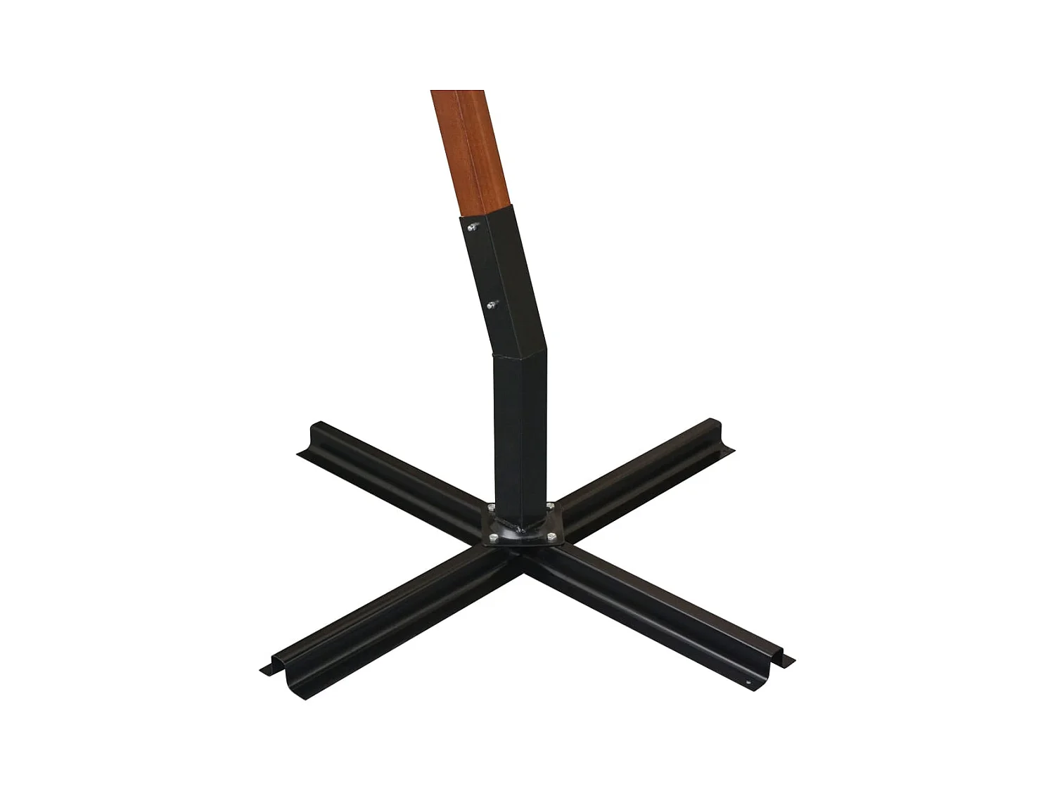 Parasol suspendu avec mât Bleu azuré 3x3 m Bois de sapin massif