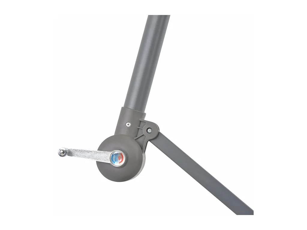 Parasol en porte-à-faux avec mât Aluminium 350cm Terre cuite