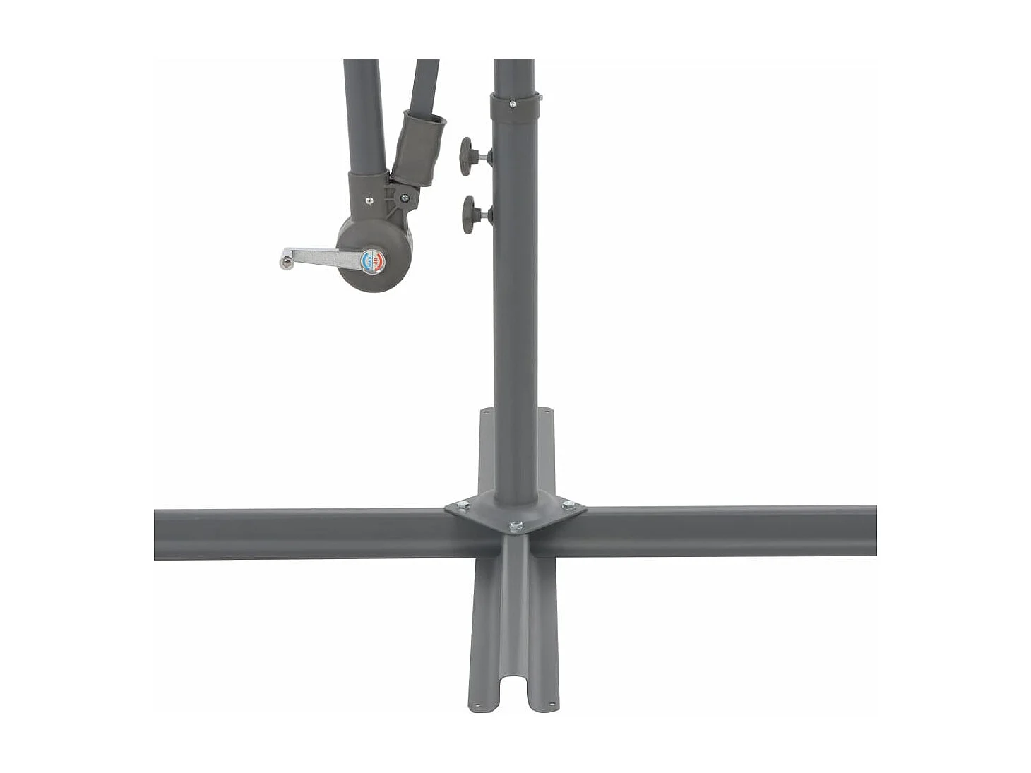 Parasol en porte-à-faux avec mât Aluminium 350cm Terre cuite