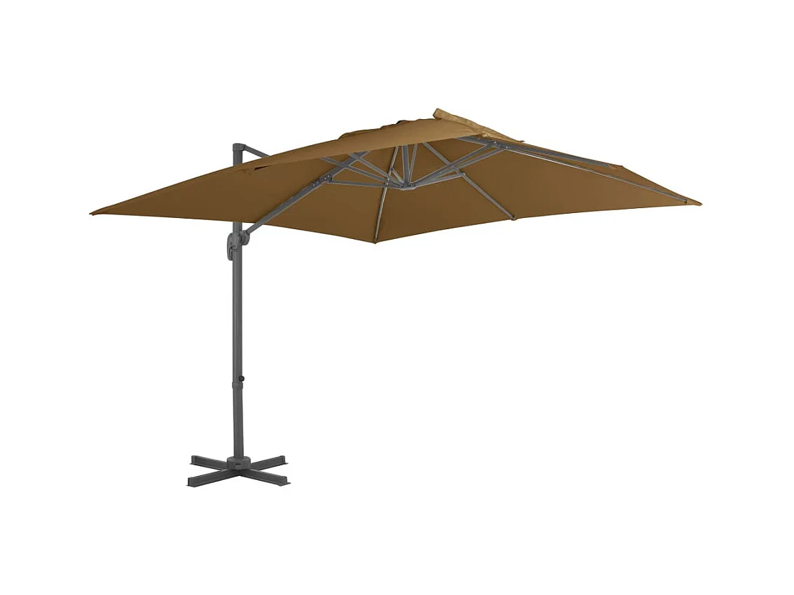 Parasol avec base portable Taupe 3