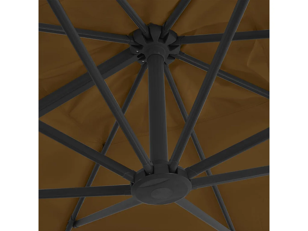 Parasol avec base portable Taupe 3