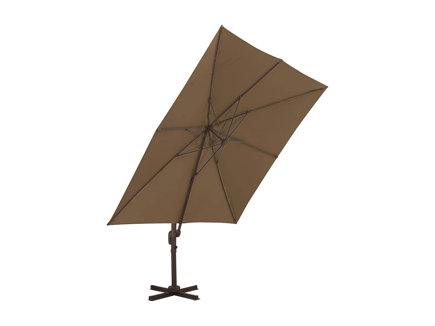 Parasol avec base portable Taupe 3