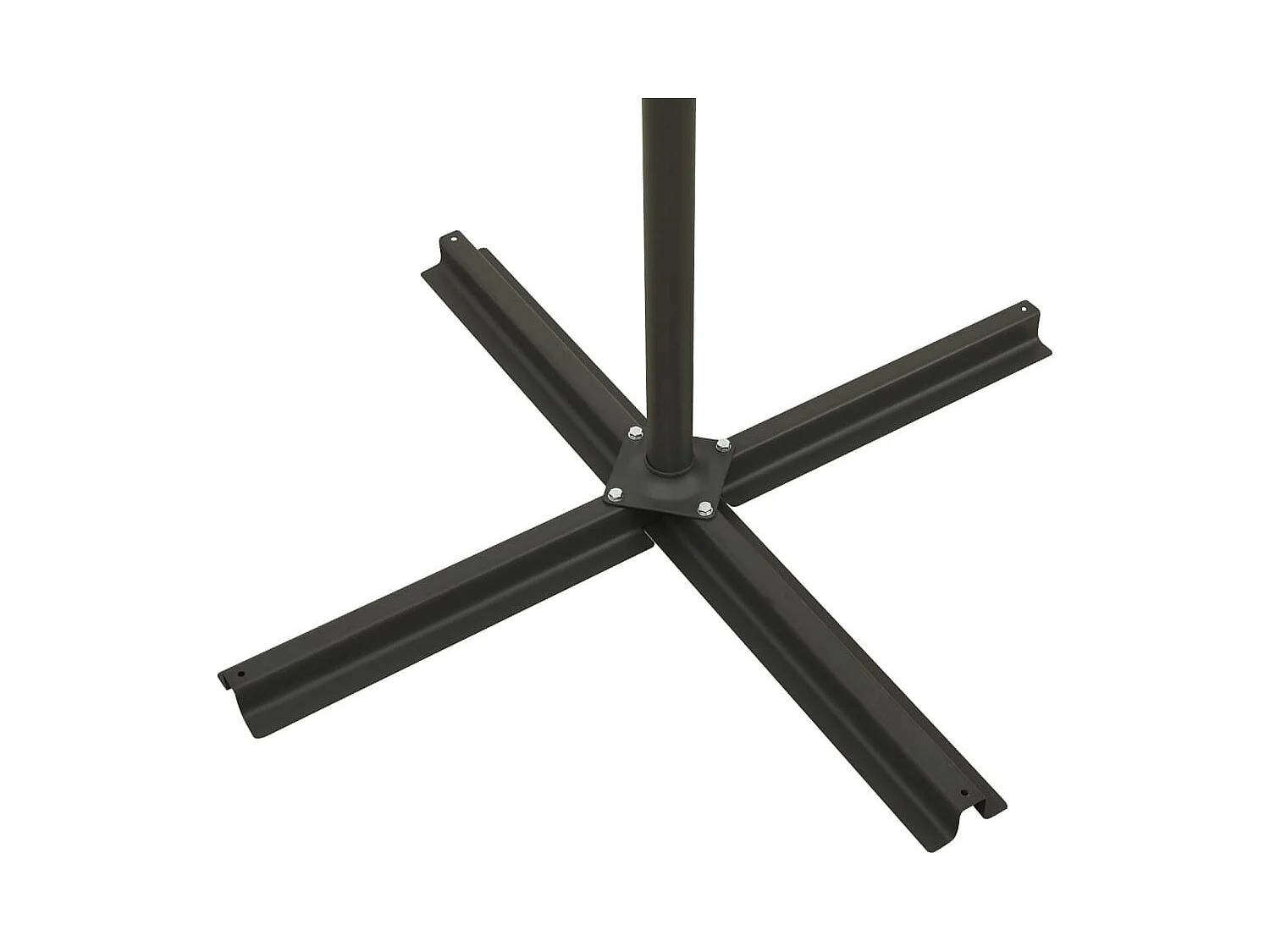 Parasol déporté avec mât et lumières LED Rouge bordeaux 300cm