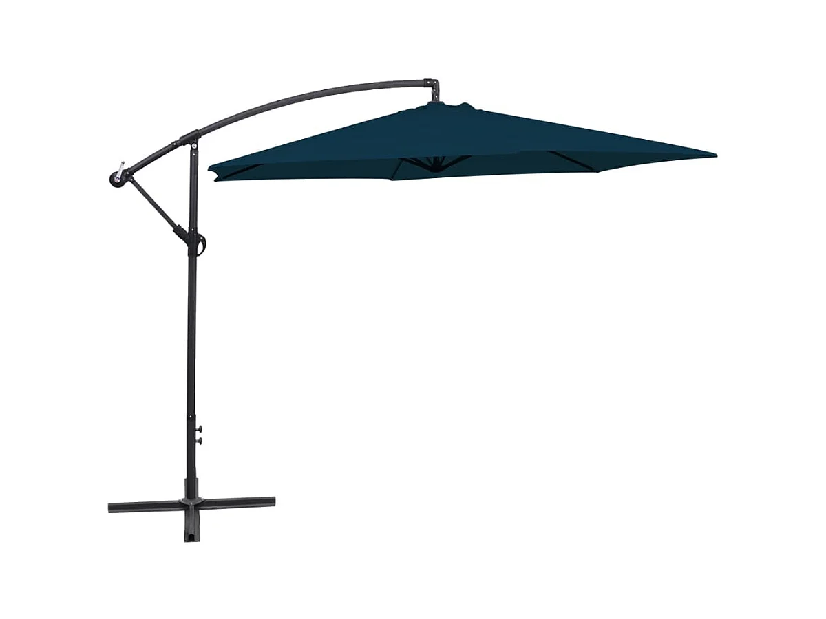 Parasol en porte-à-faux 3 m Bleu