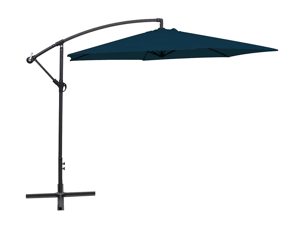 Parasol en porte-à-faux 3 m Bleu