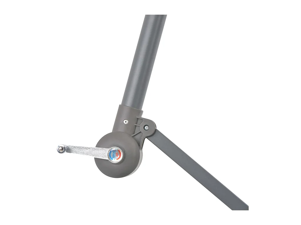 Parasol en porte-à-faux LED et mât en acier 300cm Anthracite