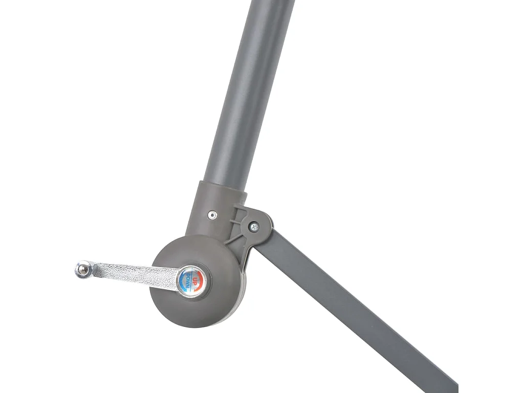 Parasol en porte-à-faux LED et mât en acier 300cm Anthracite