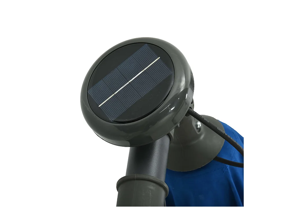 Parasol déporté à LED et mât en acier 300cm Azuré