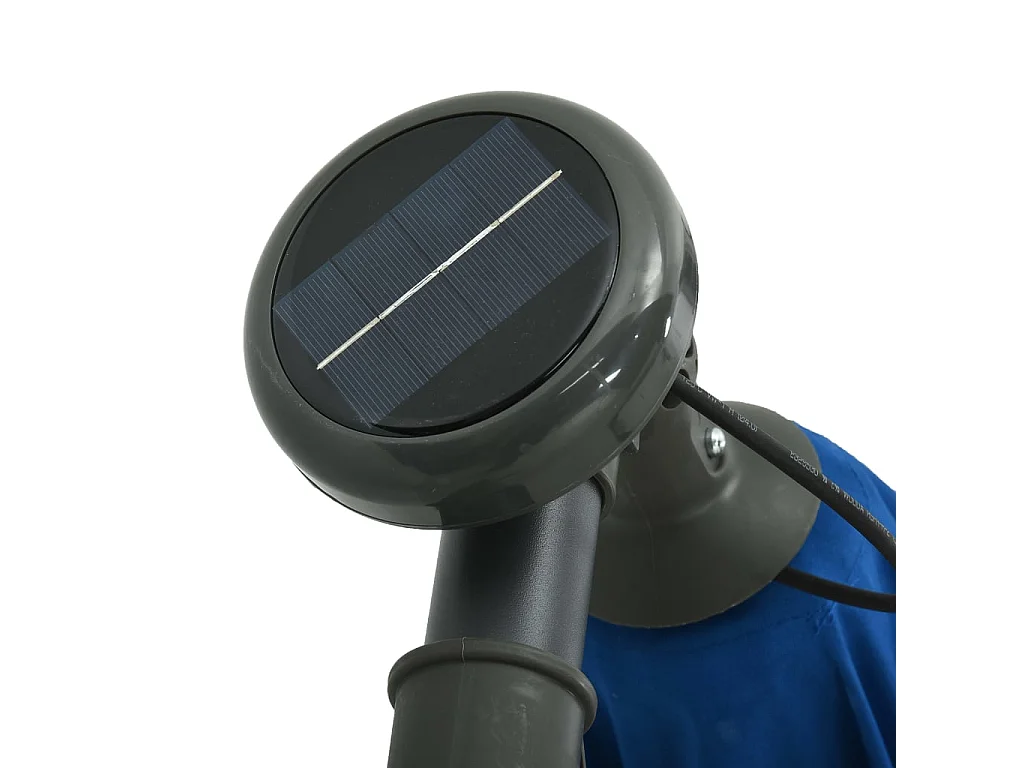 Parasol déporté à LED et mât en acier 300cm Azuré