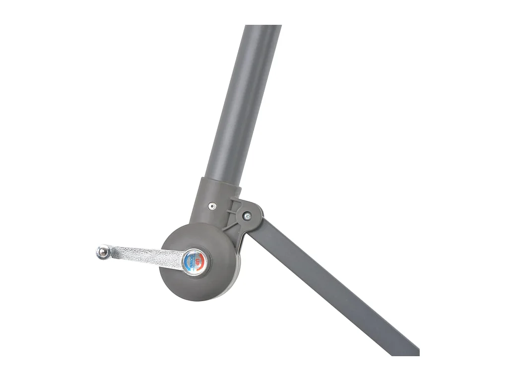 Parasol en porte-à-faux avec poteau Aluminium 350cm Anthracite