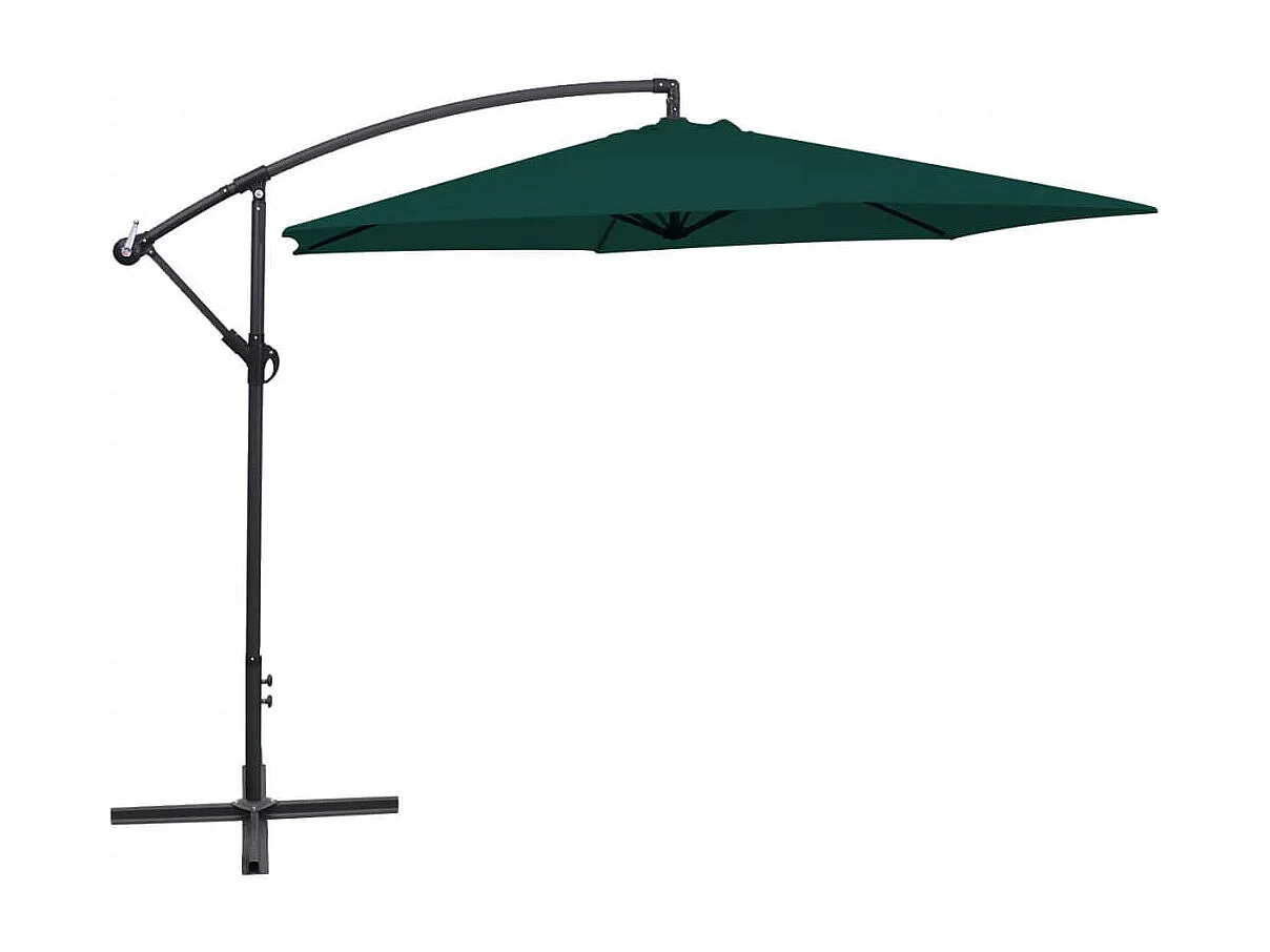 Parasol en porte-à-faux 3 m Vert