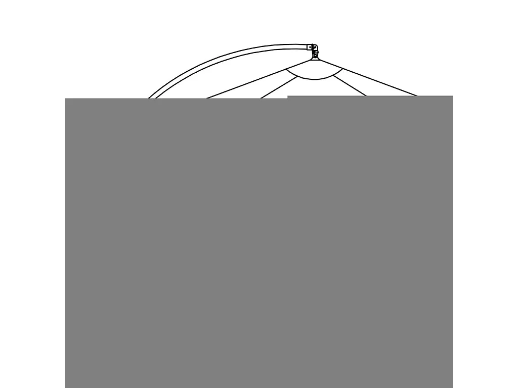 Parasol en porte-à-faux 3 m Vert