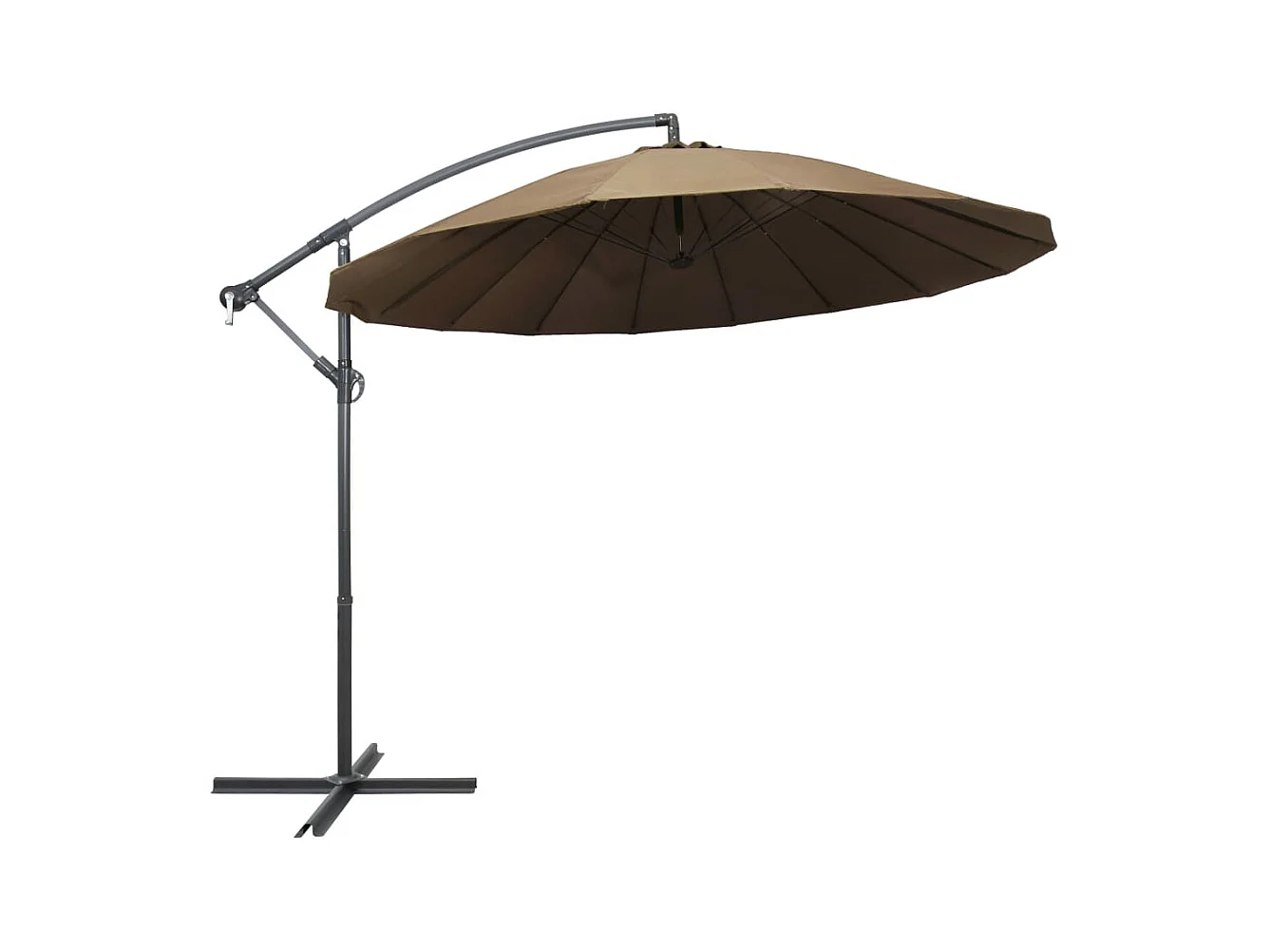 Parasol suspendu Taupe 3 m Mât en aluminium