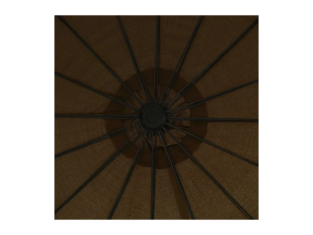 Parasol suspendu Taupe 3 m Mât en aluminium