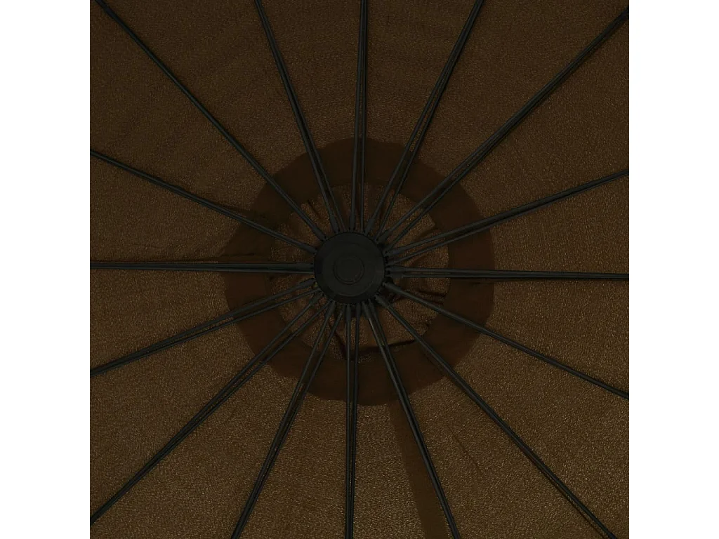 Parasol suspendu Taupe 3 m Mât en aluminium