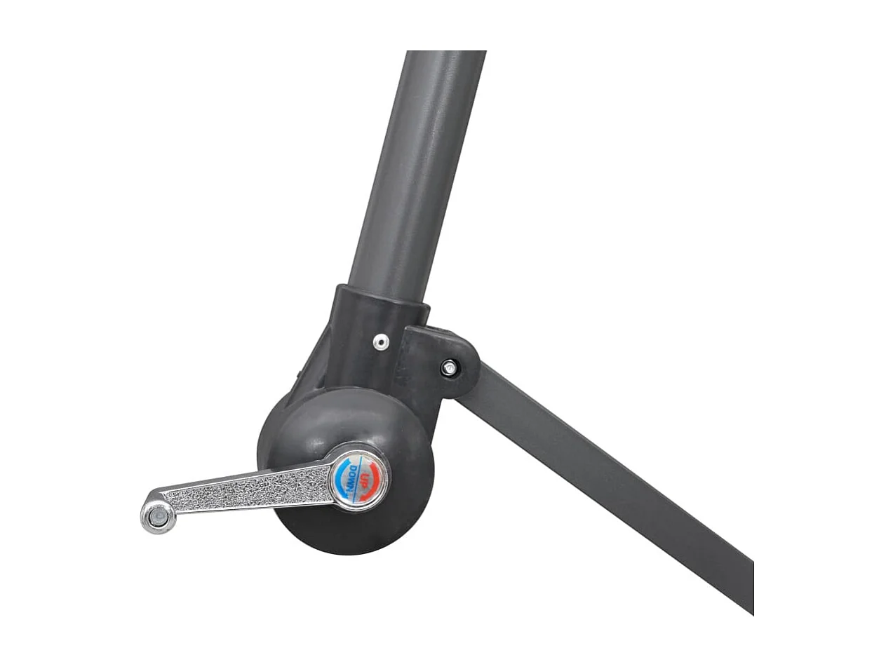 Parasol suspendu Noir 3 m Mât en aluminium