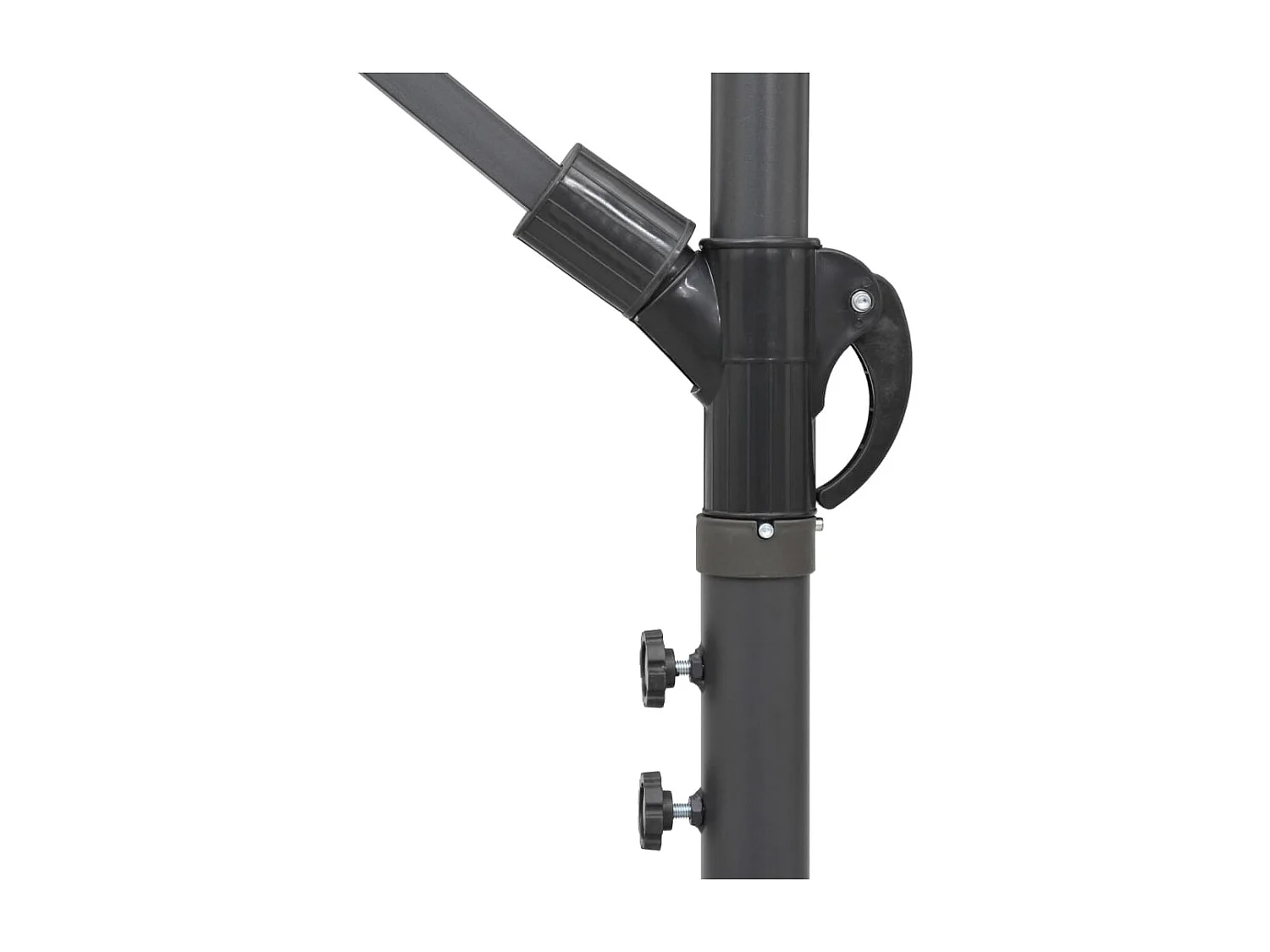 Parasol suspendu Noir 3 m Mât en aluminium