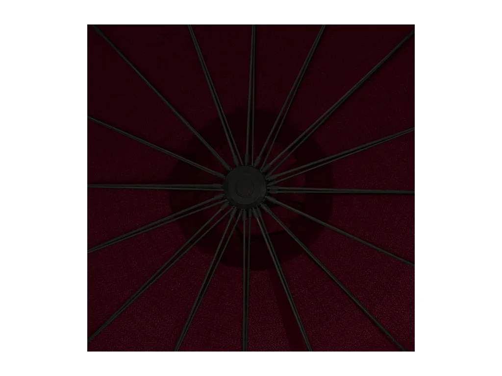 Parasol suspendu Bordeaux 3 m Mât en aluminium