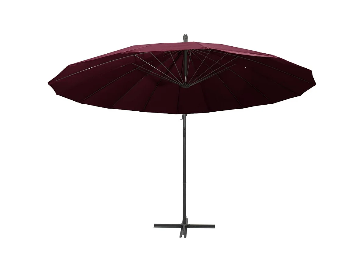 Parasol suspendu Bordeaux 3 m Mât en aluminium