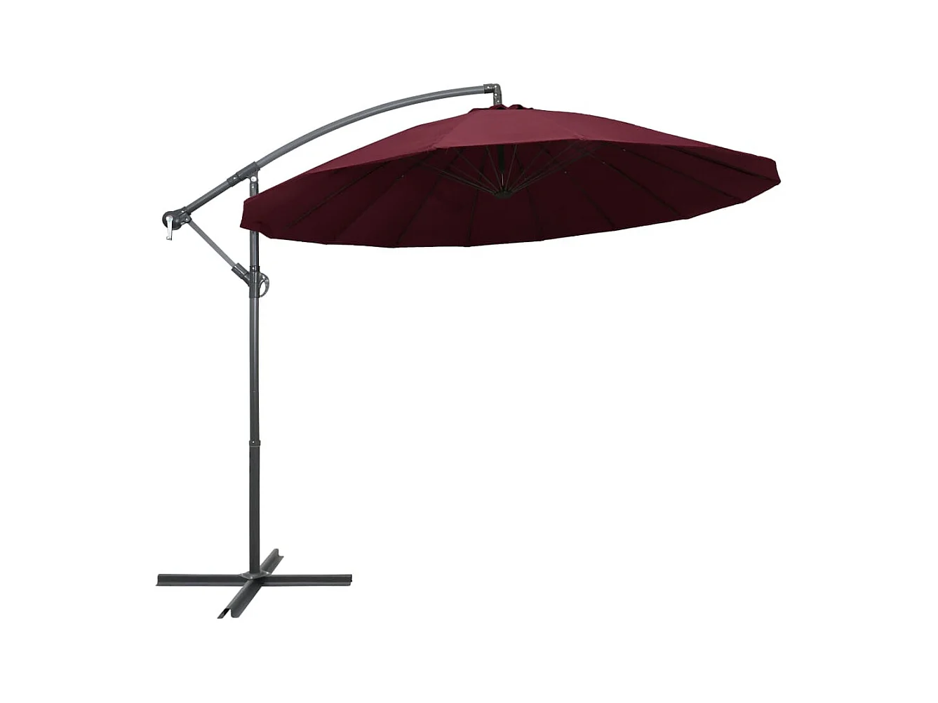 Parasol suspendu Bordeaux 3 m Mât en aluminium