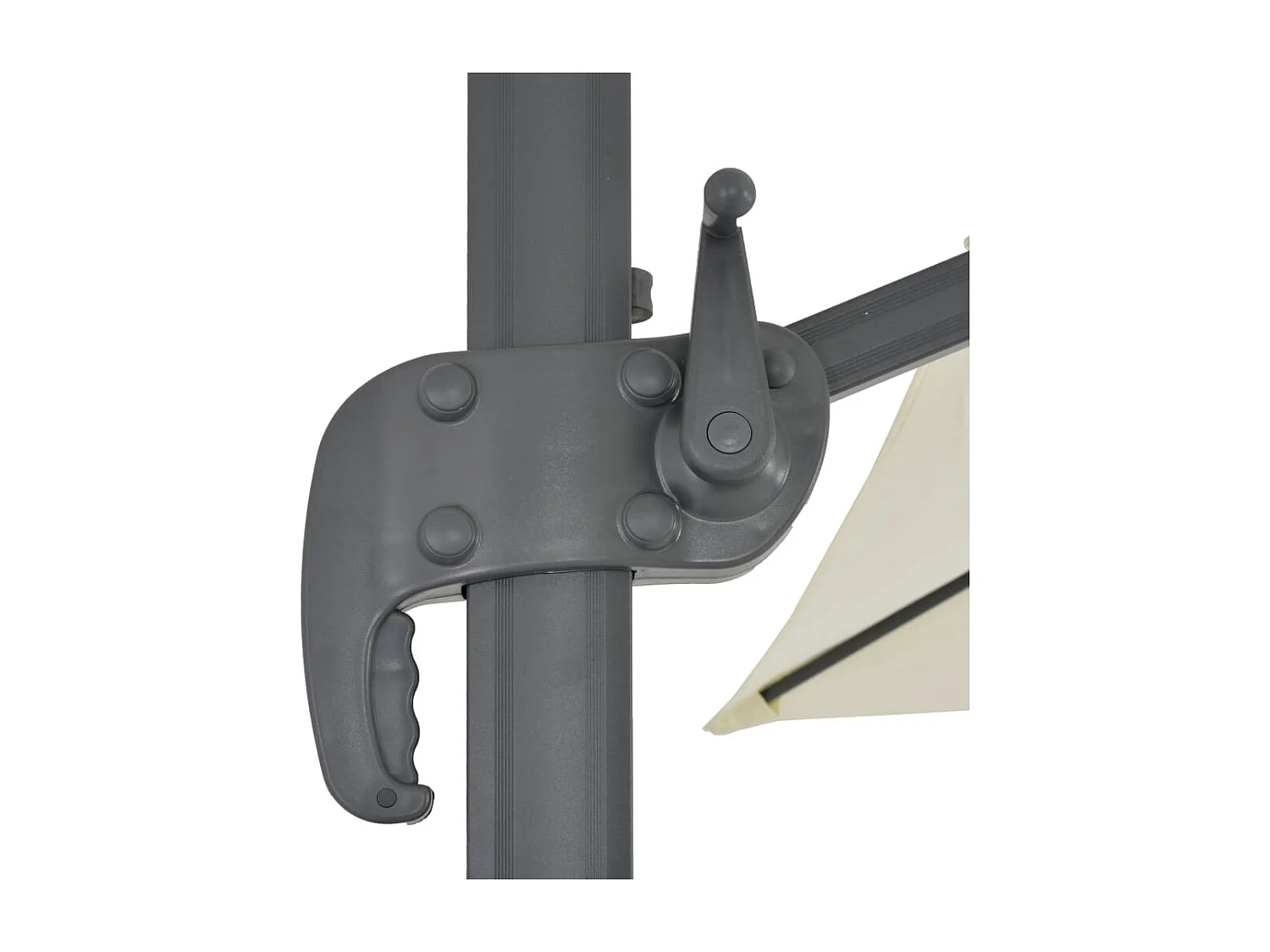 Parasol en porte-à-faux avec mât en aluminium 400x300 Sable