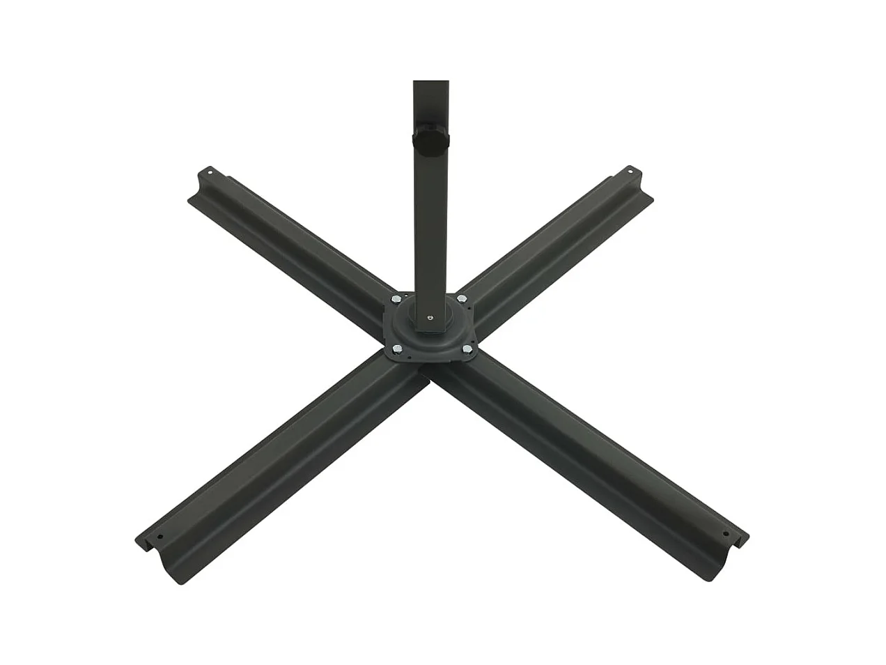 Parasol déporté avec mât et lumières LED Rouge bordeaux 250cm