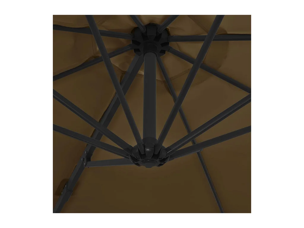 Parasol avec base portable Taupe 4