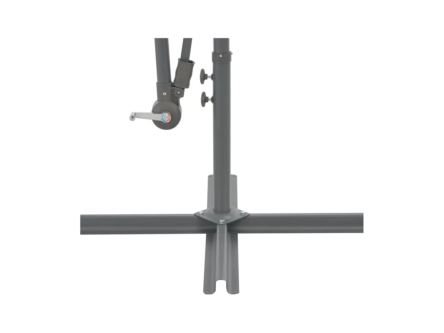 Parasol en porte-à-feux avec poteau en aluminium 300cm Taupe