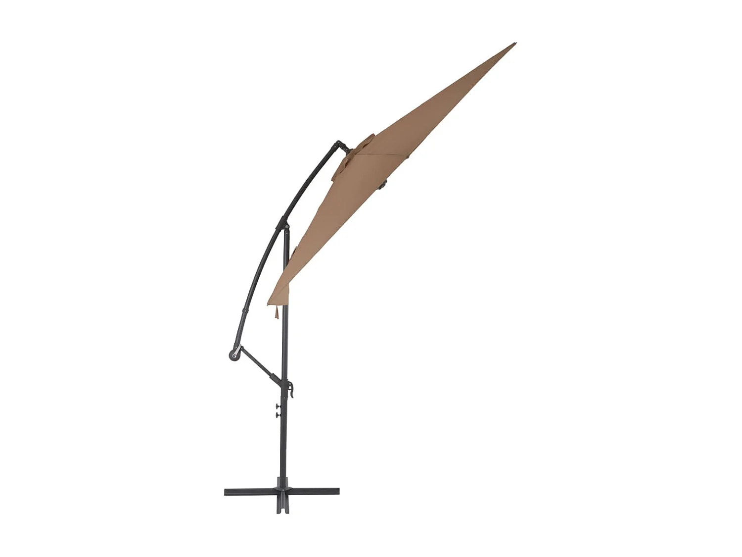 Parasol en porte-à-feux avec poteau en aluminium 300cm Taupe