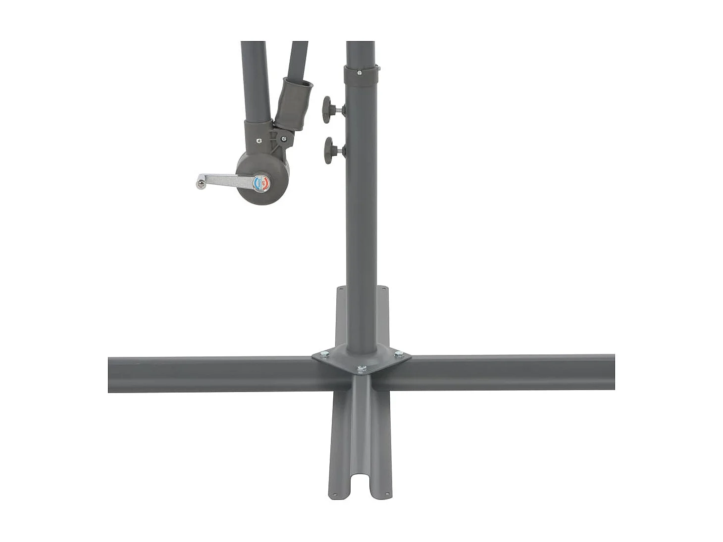 Parasol en porte-à-feux avec poteau en aluminium 300cm Taupe