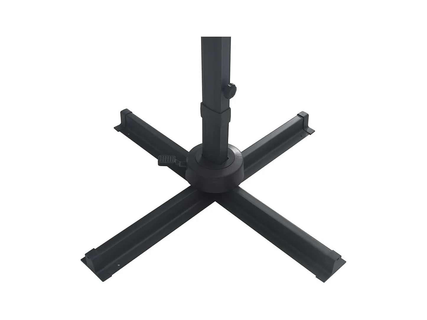 Parasol déporté avec lumières LED Aluminium 400x300 Taupe