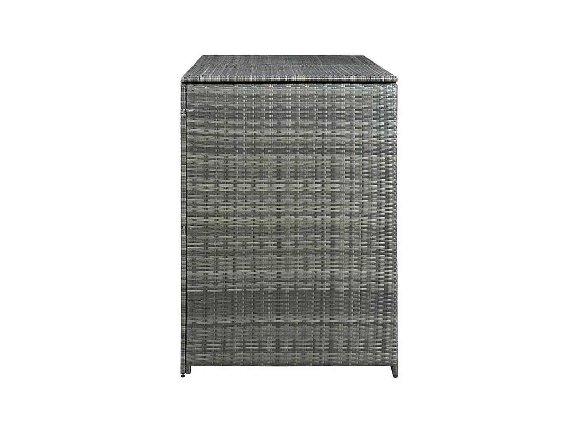 Abri de poubelle double Résine tressée Anthracite 148x77x111