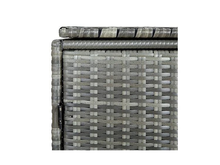 Abri de poubelle double Résine tressée Anthracite 148x77x111