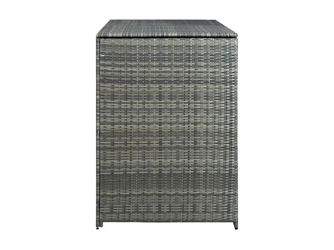 Abri de poubelle double Résine tressée Anthracite 148x77x111
