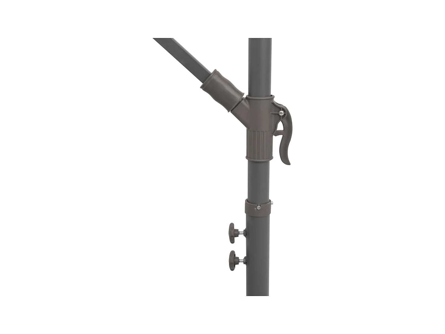 Parasol avec éclairage LED 300cm Poteau en métal Vert