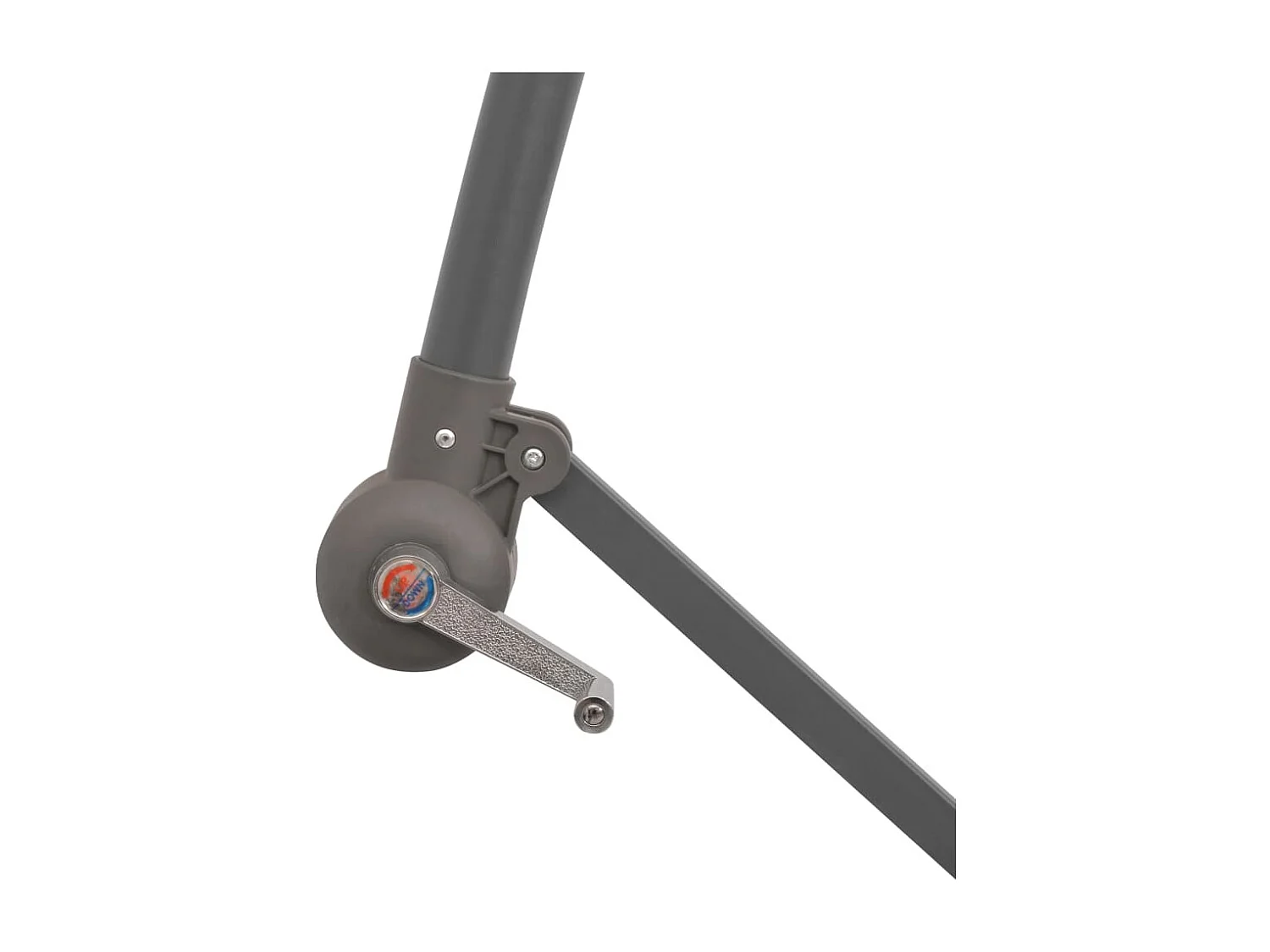 Parasol avec éclairage LED 300cm Poteau en métal Vert