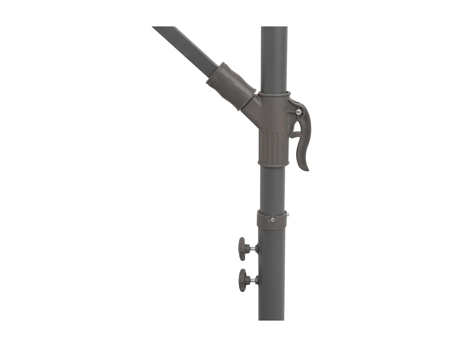 Parasol avec éclairage LED 300cm Poteau en métal Vert