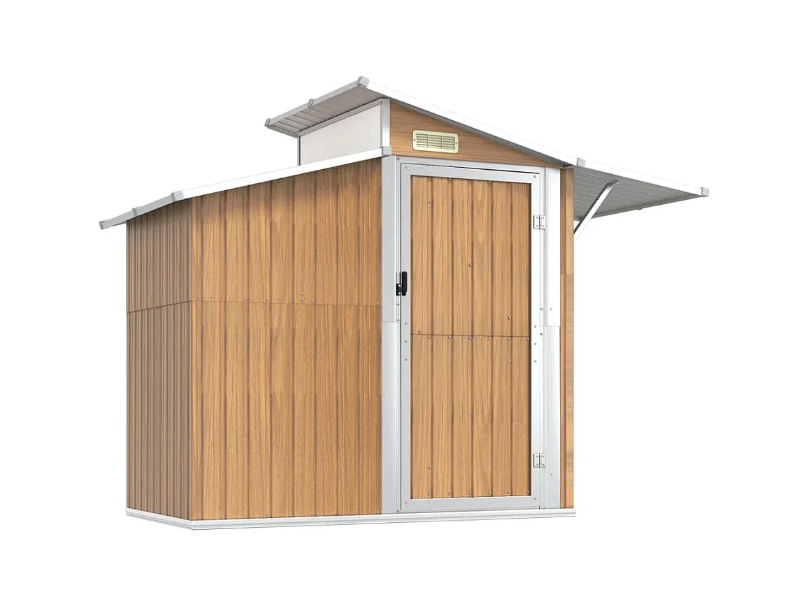 Abri de jardin Marron 270x130x208,5 Acier galvanisé