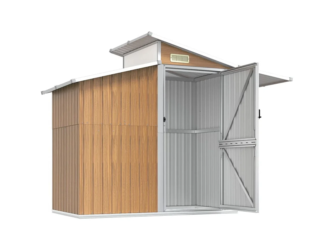 Abri de jardin Marron 270x130x208,5 Acier galvanisé