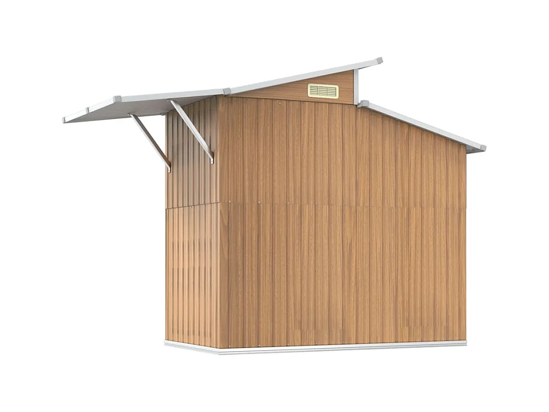 Abri de jardin Marron 270x130x208,5 Acier galvanisé