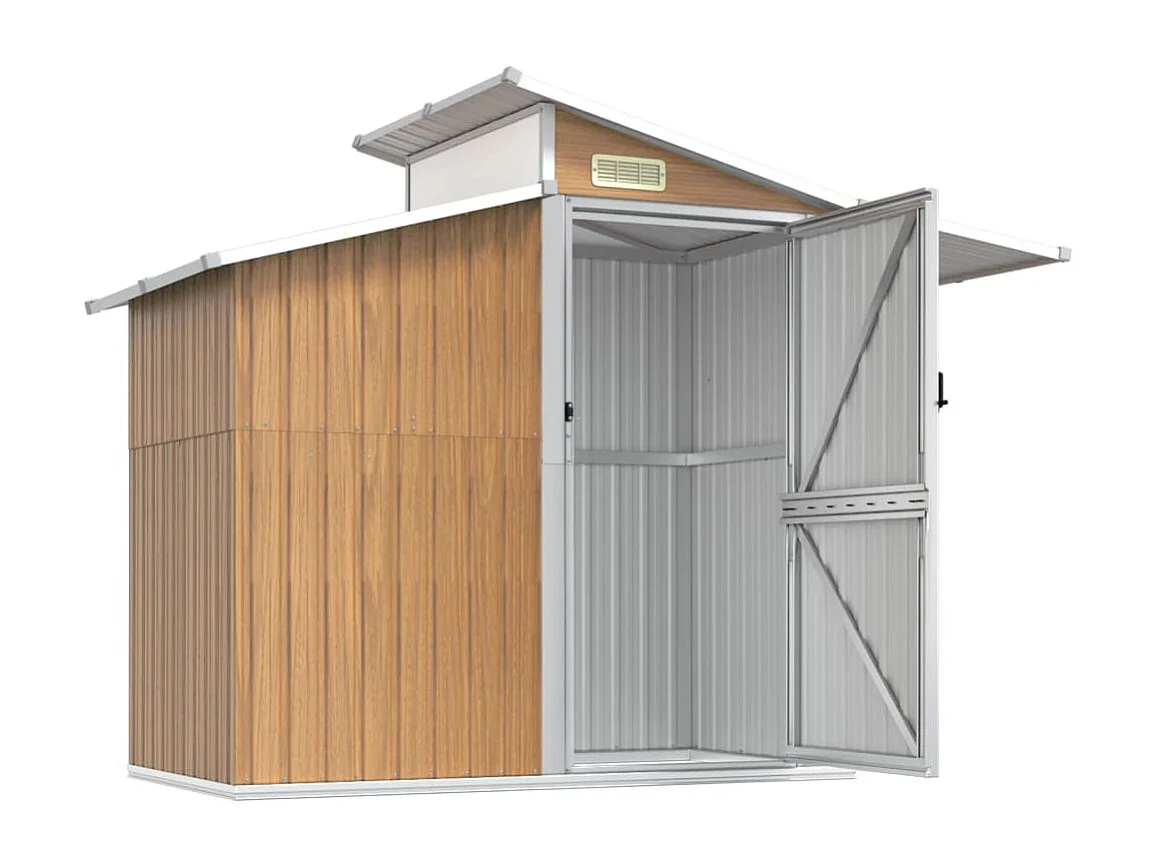 Abri de jardin Marron 270x130x208,5 Acier galvanisé